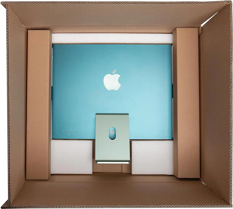 iMac 24" box with computer loaded and boxed