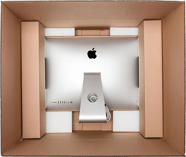 iMac 27" box with computer loaded and boxed